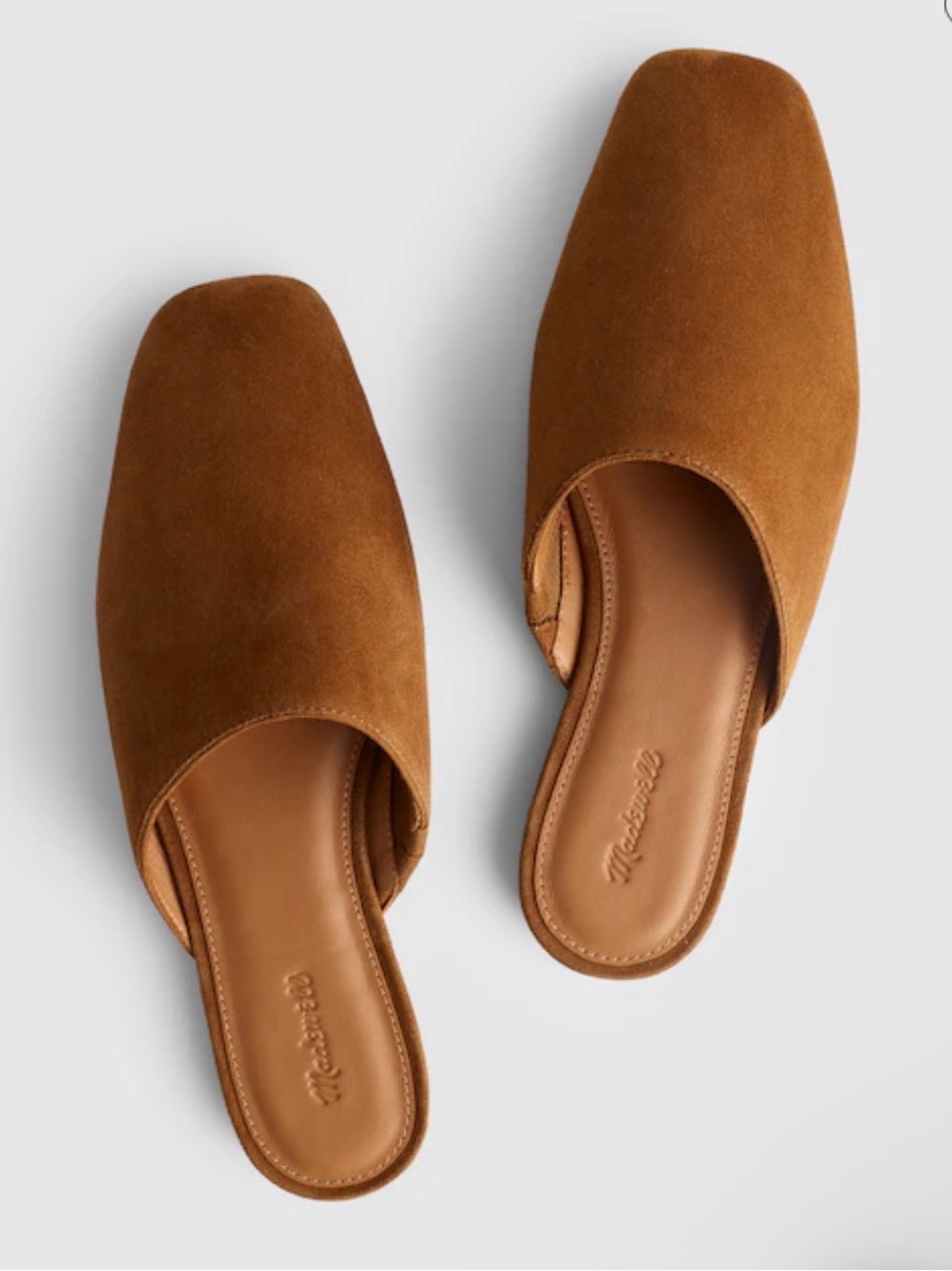 EUC | Madewell Mylie Glove Mule in Suede | Size 8.5 | Glazed Walnut